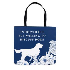 Dog Lover Tote, Dog Tote, Dog Mom Tote Bag 13" x 13"